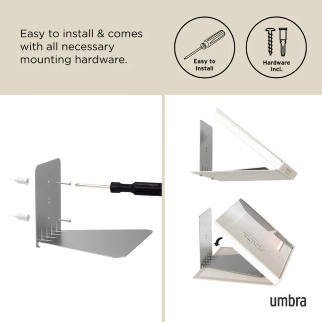 SET OF 3 CONCEAL SHELVES SILVER - Image 7