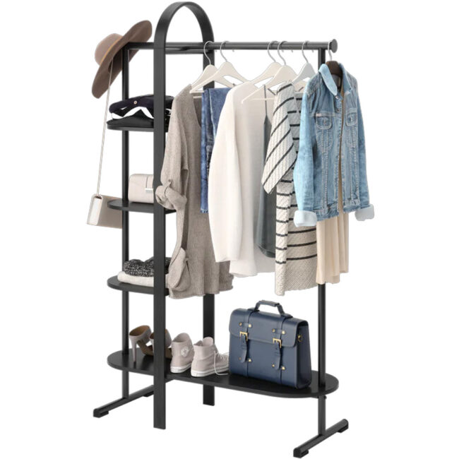 BELLWOOD GARMENT RACK BLACK 106X39X167CM - Image 3