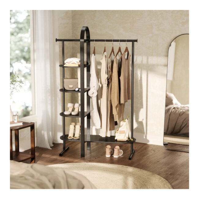 BELLWOOD GARMENT RACK BLACK 106X39X167CM - Image 5