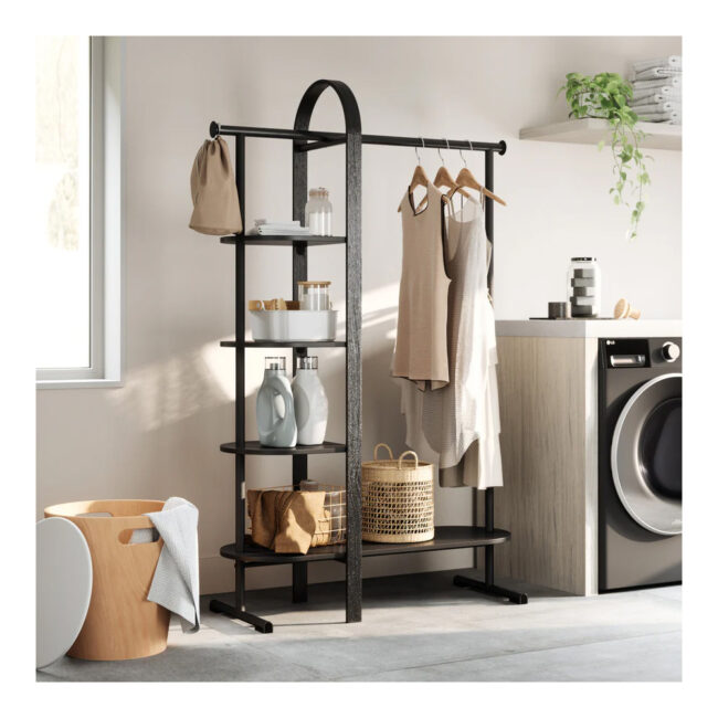 BELLWOOD GARMENT RACK BLACK 106X39X167CM - Image 7
