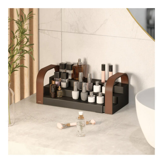 BELLWOOD 3-TIER SPICE SHELF BLACK/WALNUT 31X16X12 CM - Image 5
