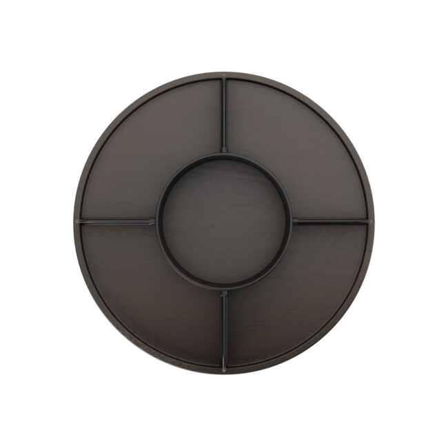 BELLWOOD LAZY SUSAN DIVIDED BLACK/WALNUT 30X30X9CM - Image 7