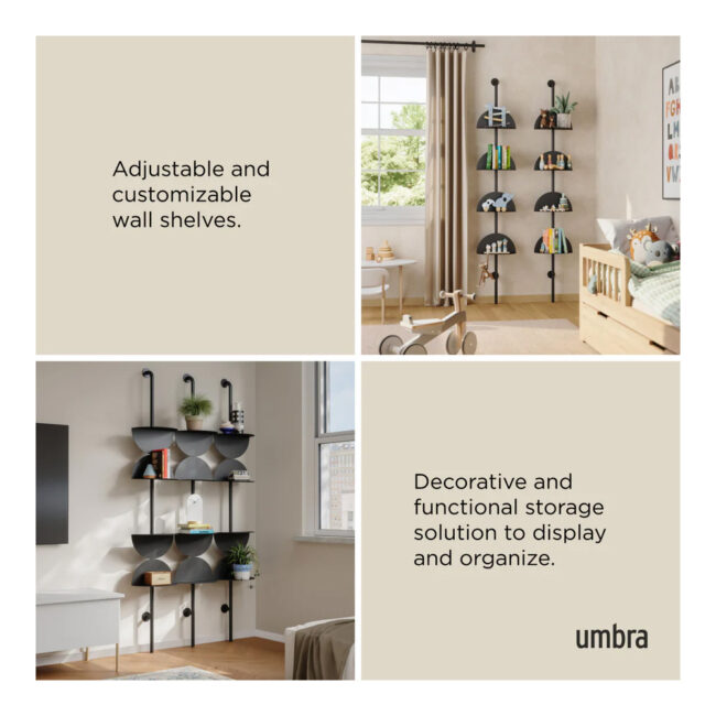 SOLIS ADJUSTABLE STANDING SHELF BLACK - Image 10