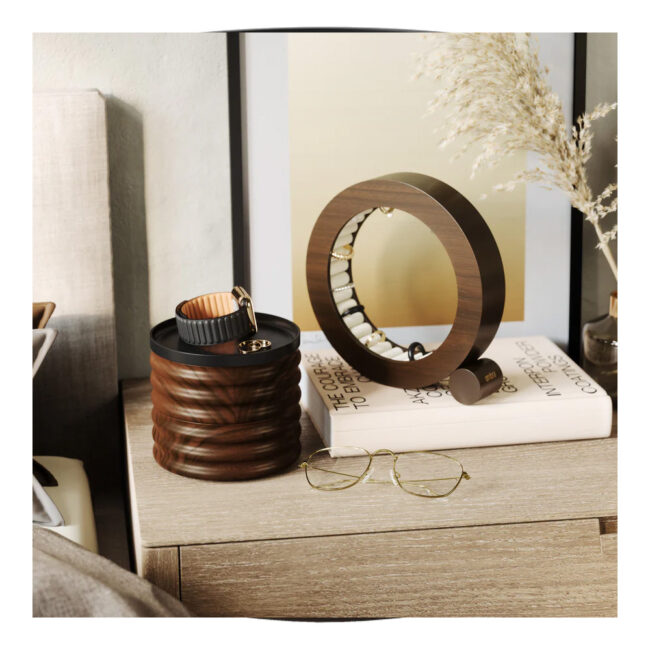 TESORA WOOD STORAGE BOX BLACK/WALNUT - Image 3