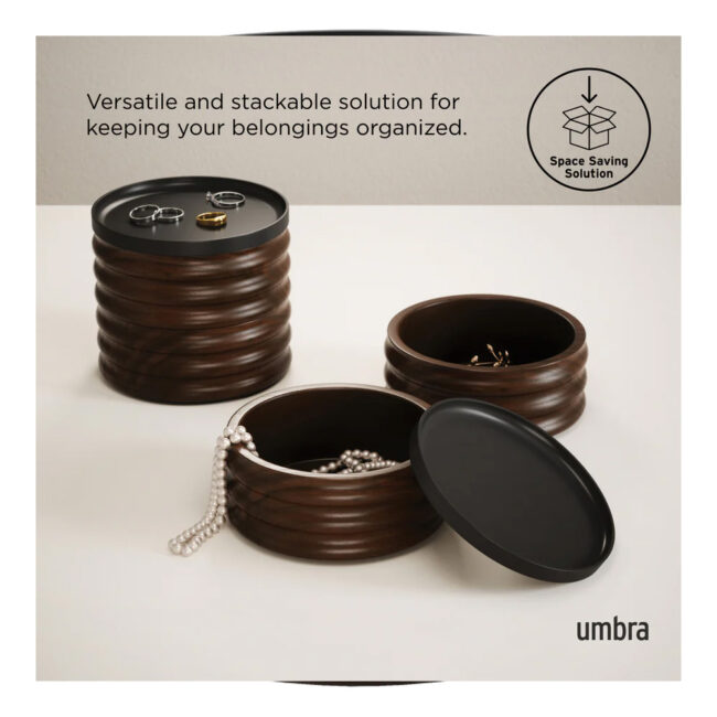TESORA WOOD STORAGE BOX BLACK/WALNUT - Image 5
