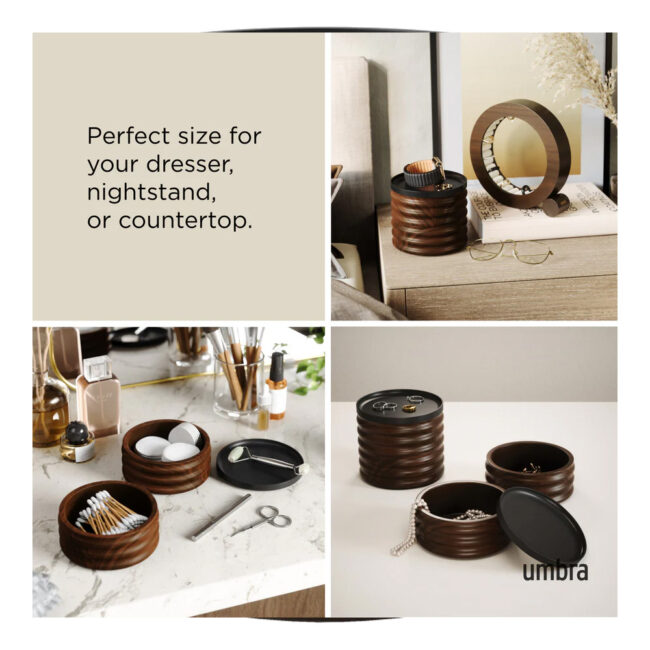 TESORA WOOD STORAGE BOX BLACK/WALNUT - Image 6