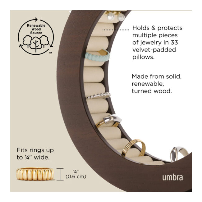 FERRIS JEWELRY ORGANIZER WALNUT - Image 4