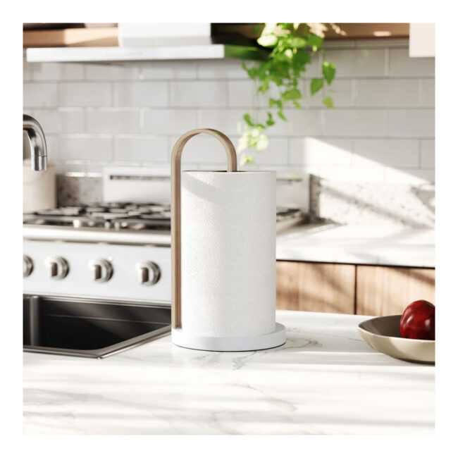 BELLWOOD PAPER TOWEL HOLDER  WHITE/NATURAL - Image 3