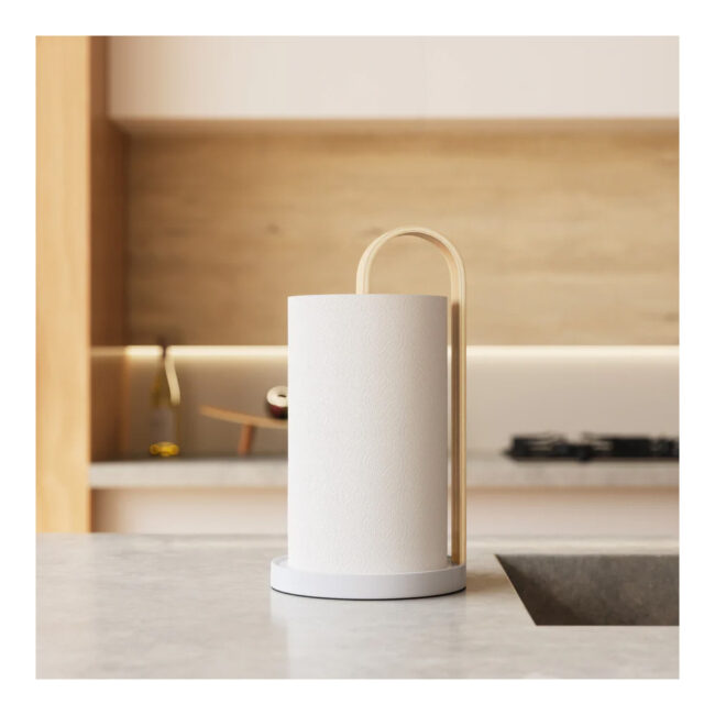 BELLWOOD PAPER TOWEL HOLDER  WHITE/NATURAL - Image 4