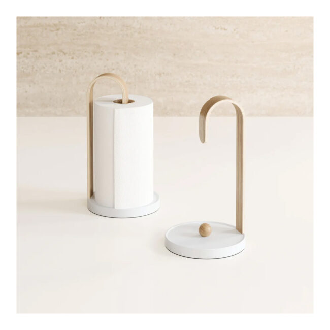 BELLWOOD PAPER TOWEL HOLDER  WHITE/NATURAL - Image 5