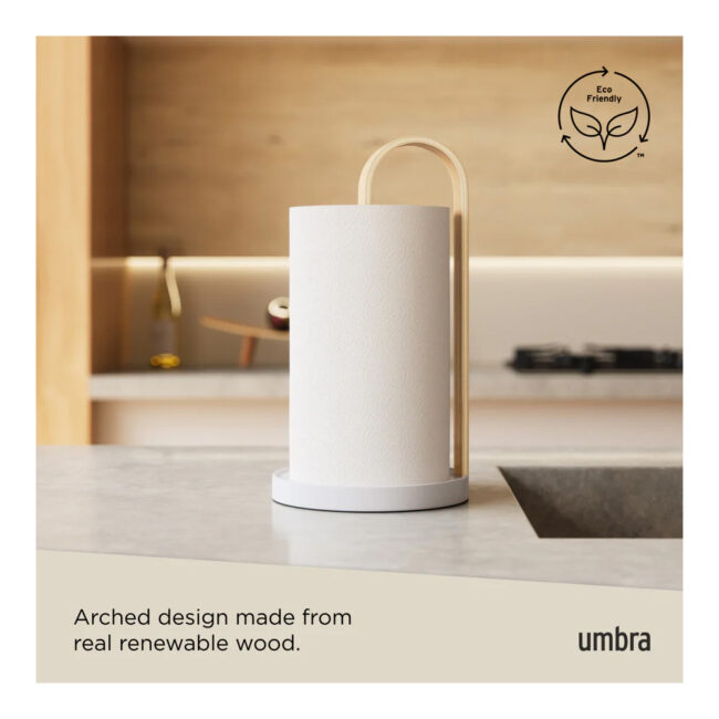 BELLWOOD PAPER TOWEL HOLDER  WHITE/NATURAL - Image 6