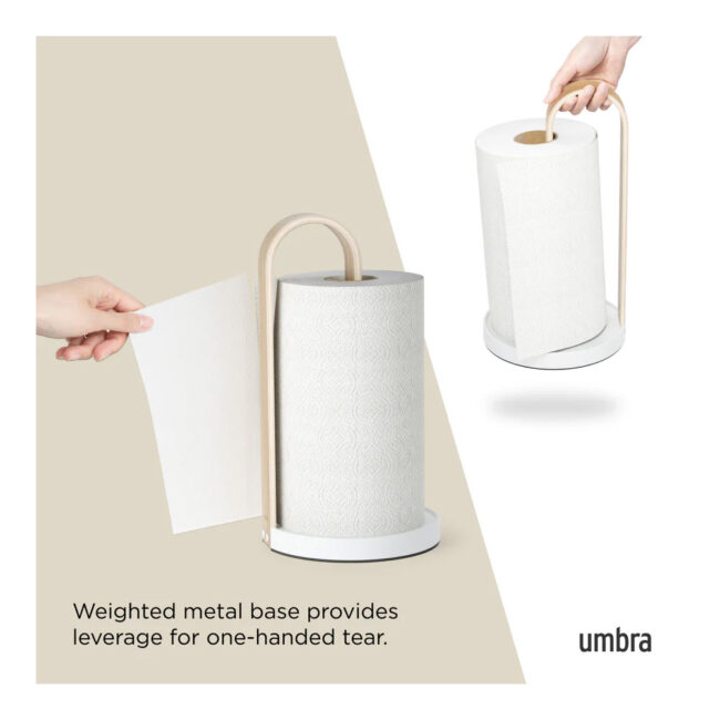 BELLWOOD PAPER TOWEL HOLDER  WHITE/NATURAL - Image 7