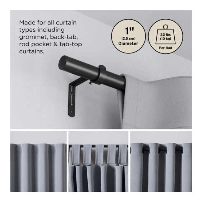 ZEN CURTAIN ROD MATTE-BLACK - Image 5