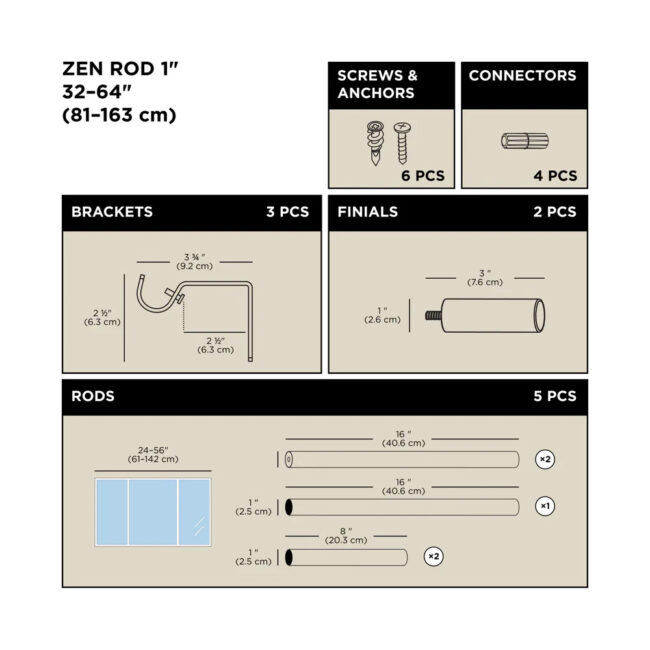 ZEN CURTAIN ROD MATTE-BLACK - Image 7