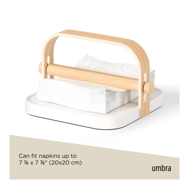 BELLWOOD NAPKIN HOLDER WHITE/NATURAL - Image 5