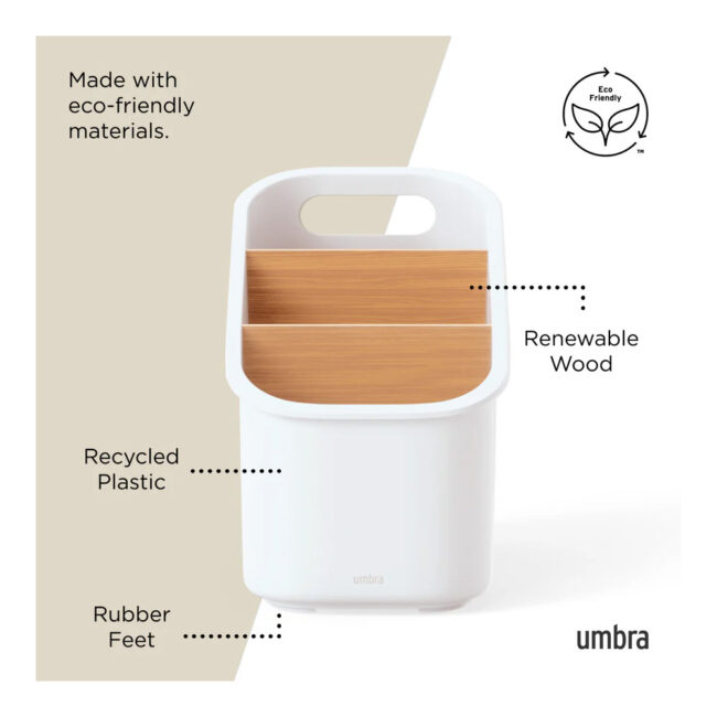 BELLWOOD UTENSIL HOLDER WHITE/NATURAL - Image 4