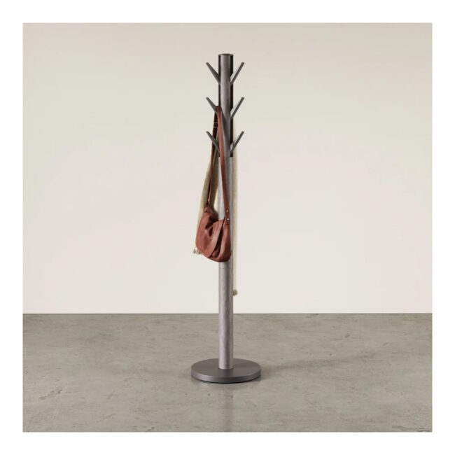 FLAPPER COAT RACK GREY 40X40X168CM - Image 3