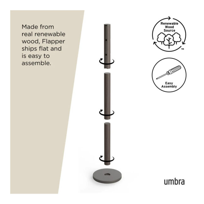 FLAPPER COAT RACK GREY 40X40X168CM - Image 6