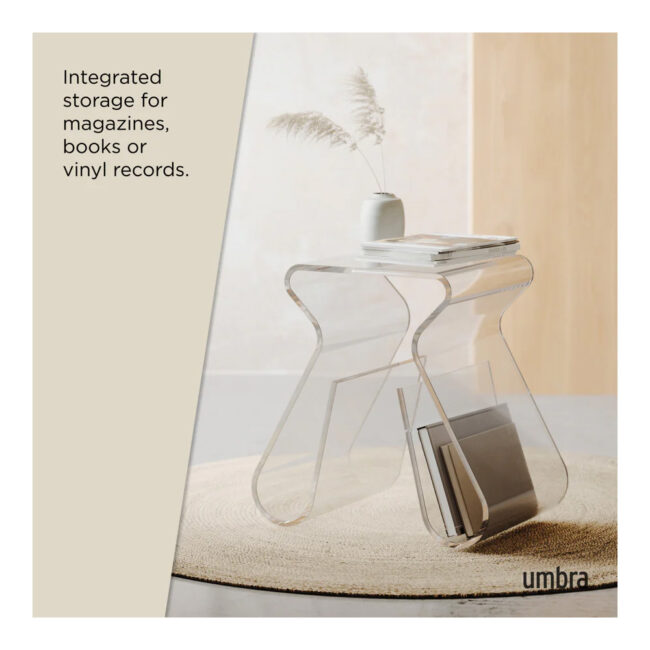 MAGINO STOOL ITH MAGAZINE RACK CLEAR 42X29X43CM - Image 6