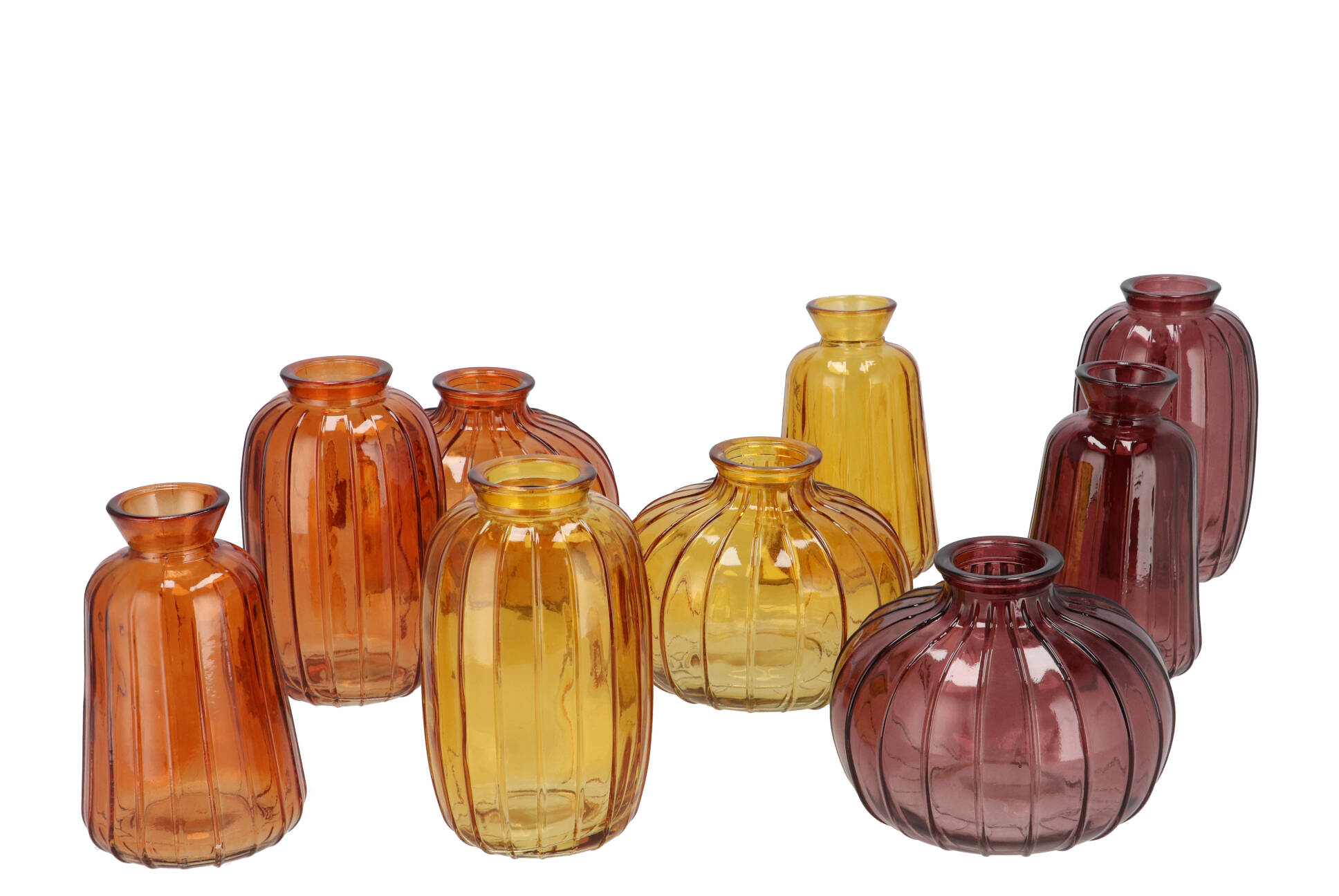 SET OF 3 DAYAH AUTUMN SPICE MIX GLASS BOTTLE ASSORTED 7X11CM