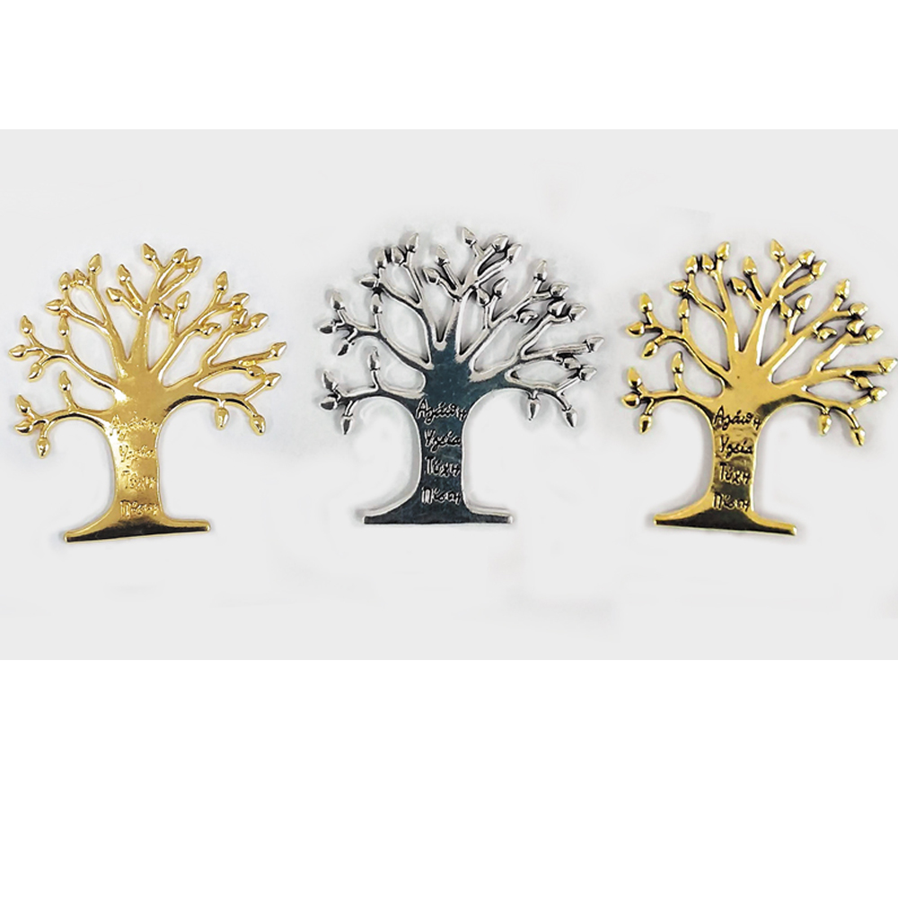 METALLIC TREE GOLD WITH WISHES GOLD 6,5CMX6,3CM