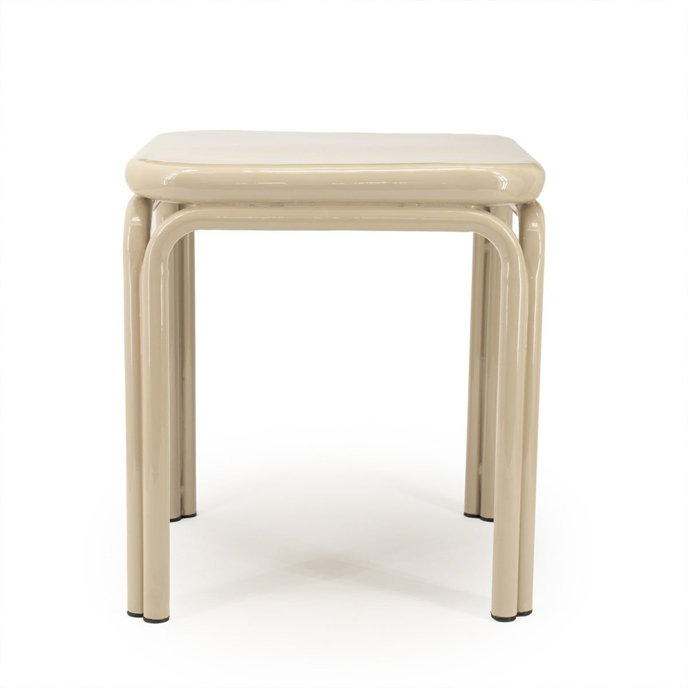 SIDE TABLE ZILO BEIGE 43X43X45CM