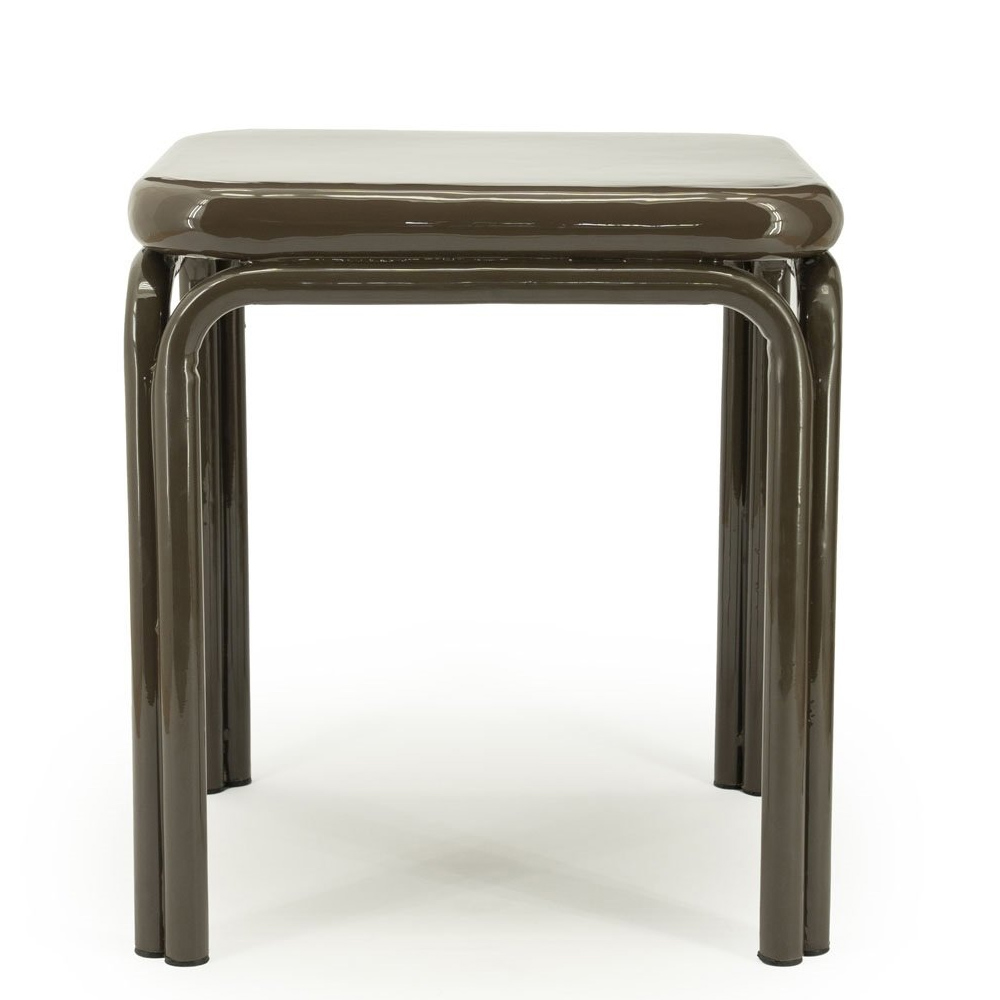 SIDE TABLE ZILO DARK BROWN 43X43X45CM