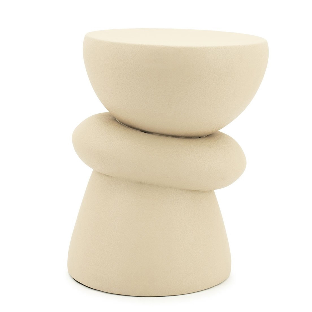 KERUN BEIGE SIDE TABLE 35X35X47CM - Image 3