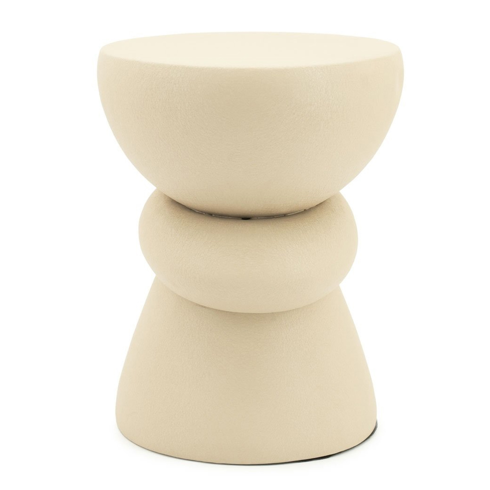 KERUN BEIGE SIDE TABLE 35X35X47CM