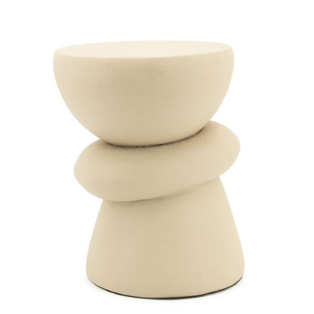 KERUN BEIGE SIDE TABLE 35X35X47CM - Image 2