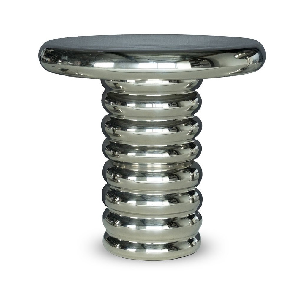 SIDE TABLE CHROMEO SILVER 41X41X43CM