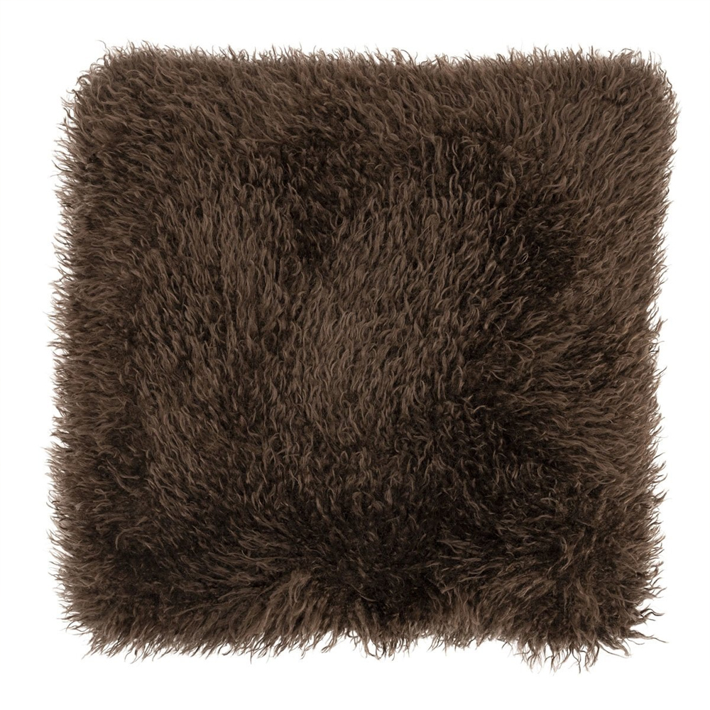 PILLOW DOODLY DARK BROWN 50X50X12CM