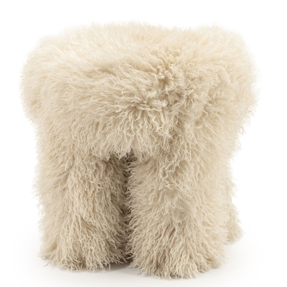 STOOL DOODLY BEIGE 40X40X43CM - Image 3