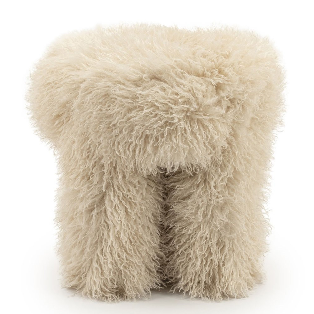 STOOL DOODLY BEIGE 40X40X43CM