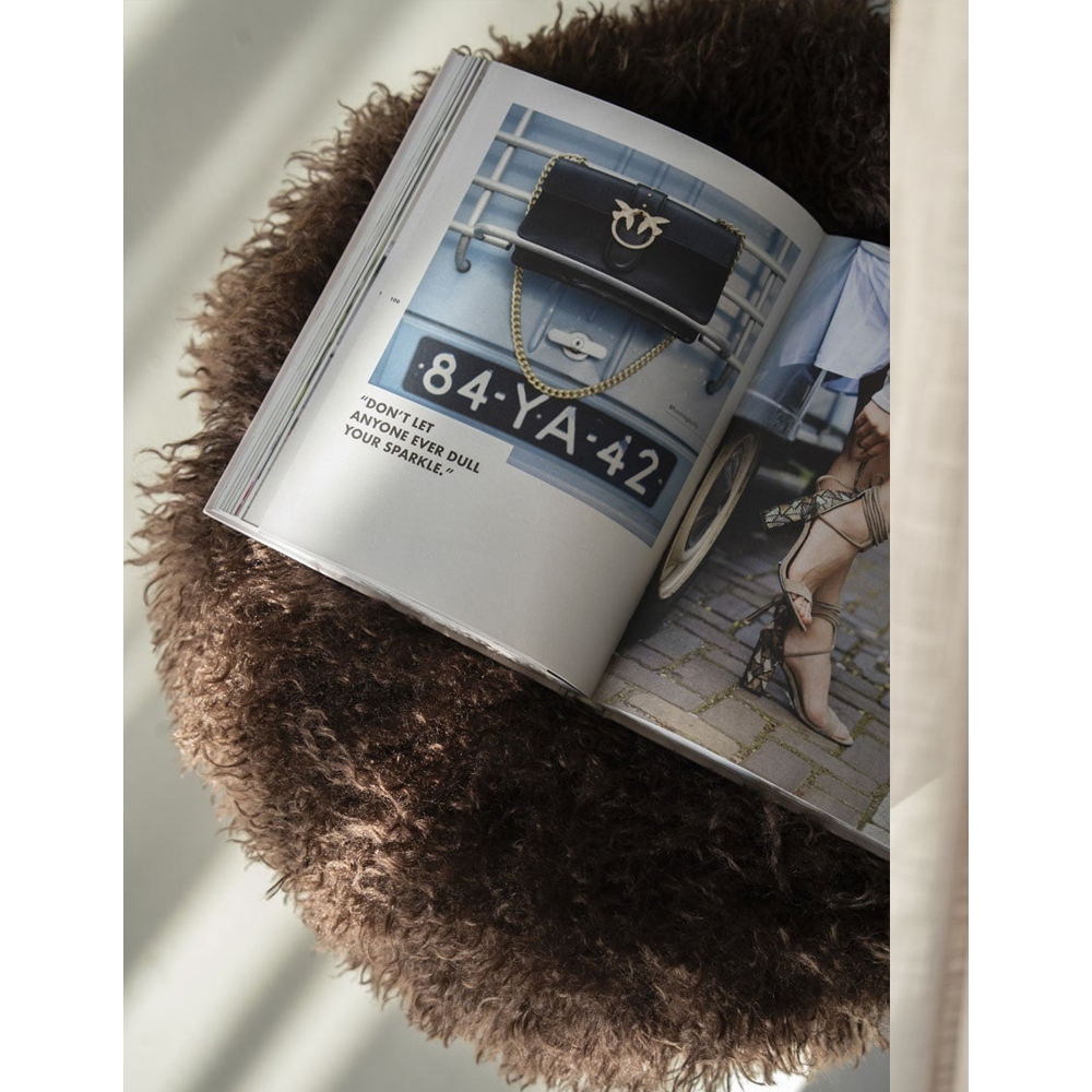 STOOL DOODLY DARK BROWN 40X40X43CM - Image 2