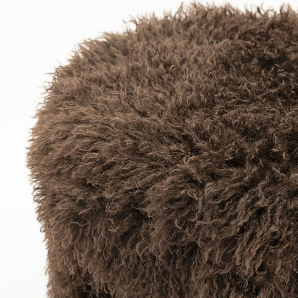 STOOL DOODLY DARK BROWN 40X40X43CM - Image 4