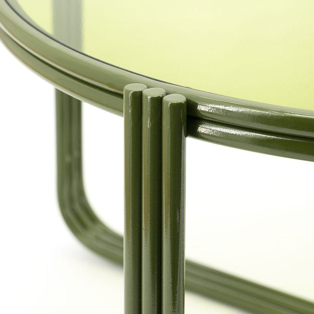 COFFEE TABLE GROOVY GREEN 63X63X35CM - Image 2