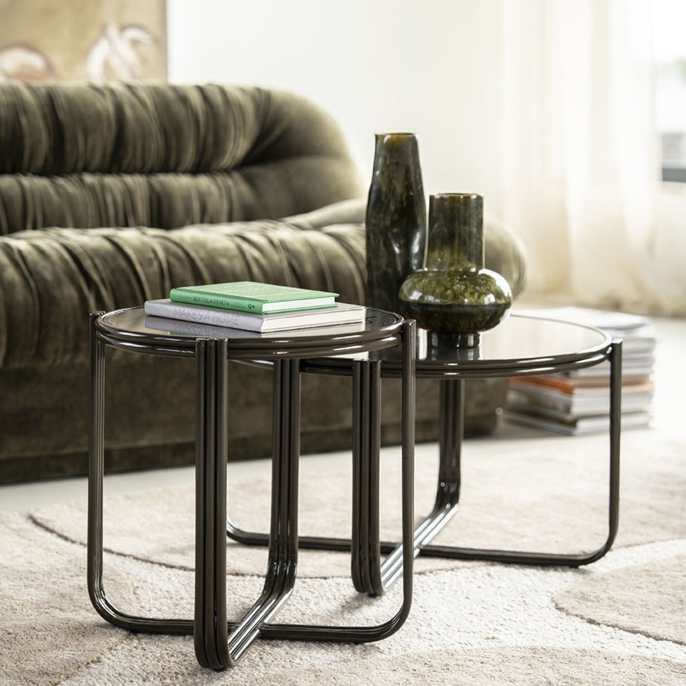 COFFEE TABLE GROOVY BROWN 63X63X35CM - Image 3