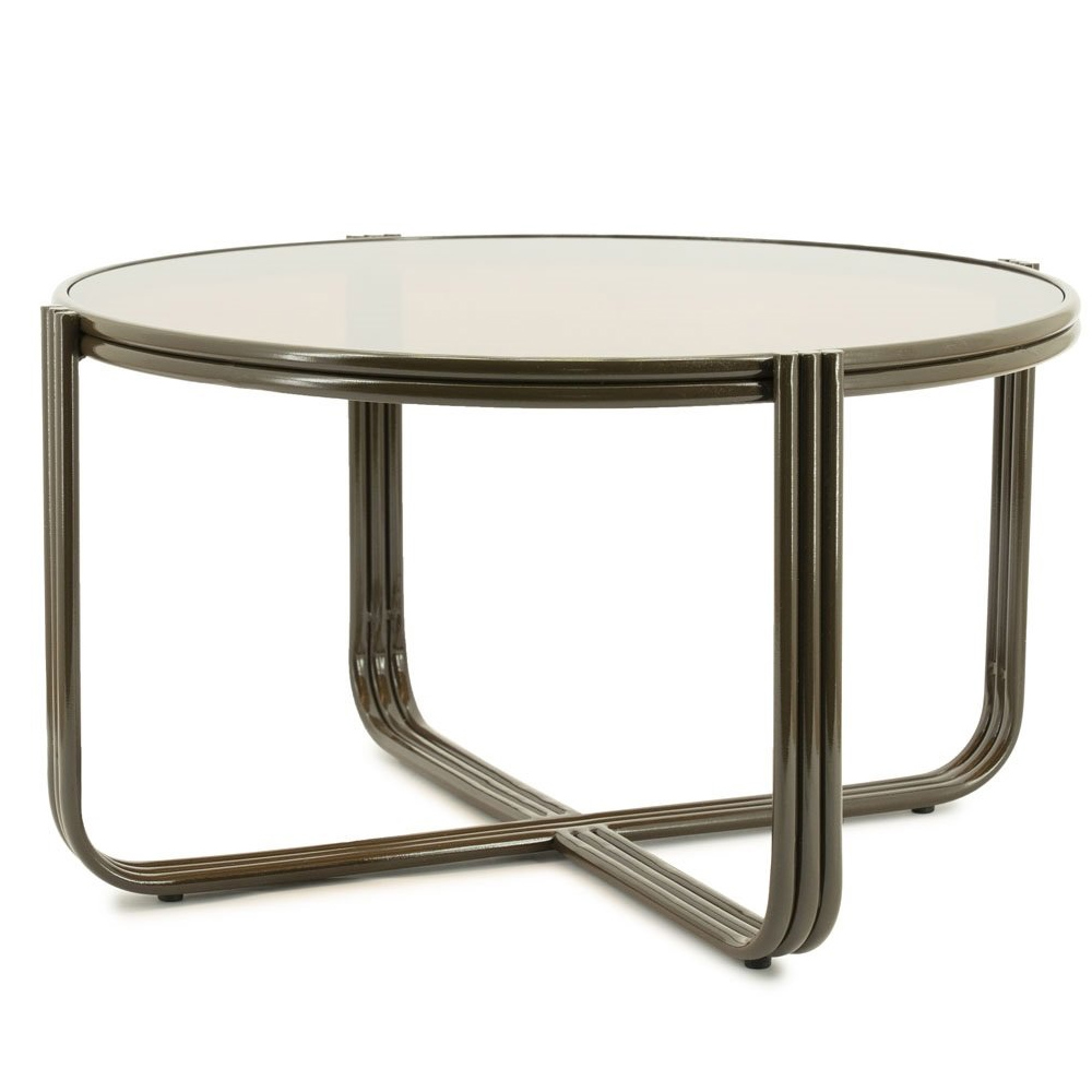 COFFEE TABLE GROOVY BROWN 63X63X35CM