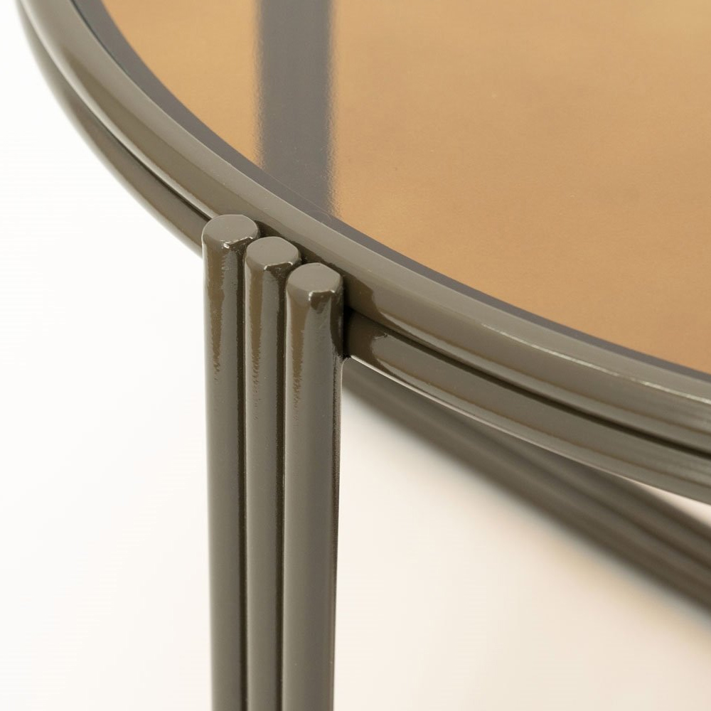 COFFEE TABLE GROOVY BROWN 63X63X35CM - Image 6