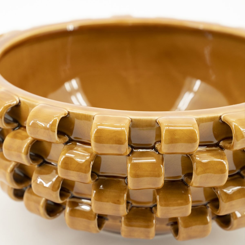 BOWL LOOPA BROWN 36X36X39CM - Image 3