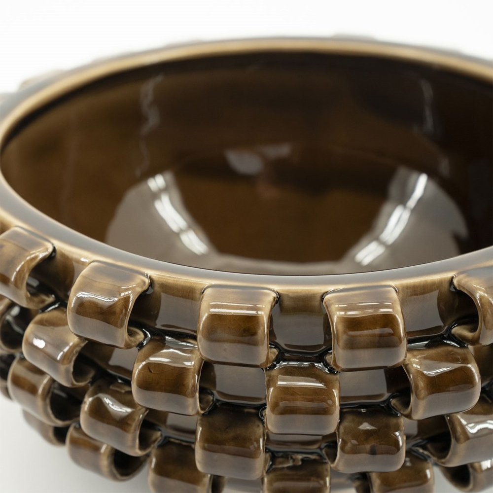 BOWL LOOPA BROWN 36X36X39CM - Image 2