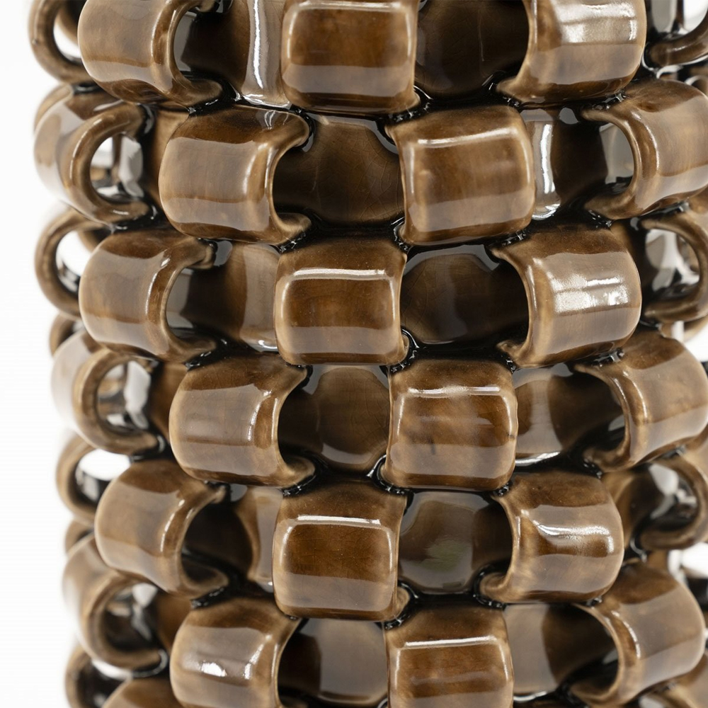 VASE LOOPA 1 BROWN VASE 15,7X15,7X39,5CM - Image 3