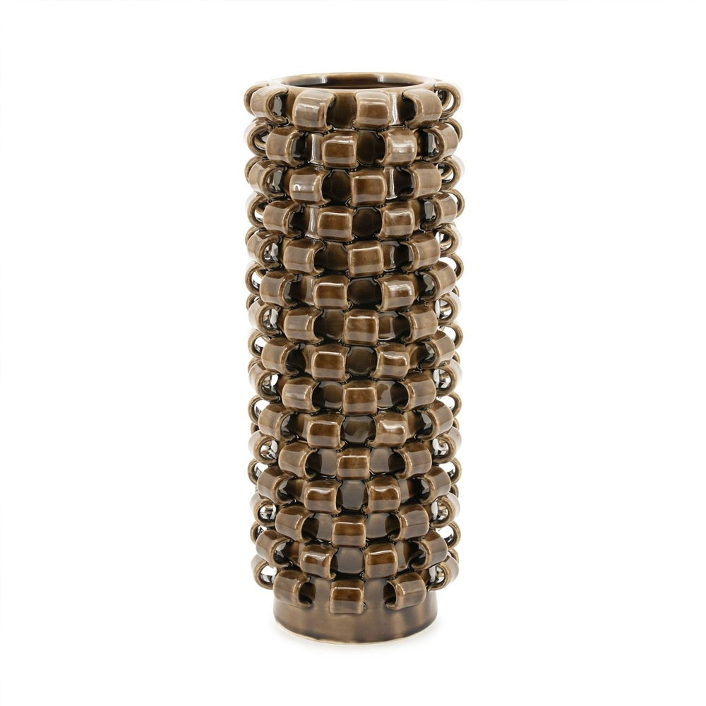VASE LOOPA 1 BROWN VASE 15,7X15,7X39,5CM