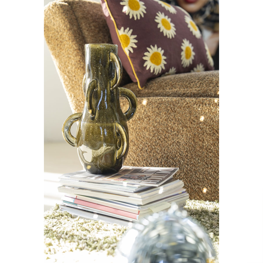 ZAZA 1 GREEN VASE 21,5X21,5X40CM - Image 2