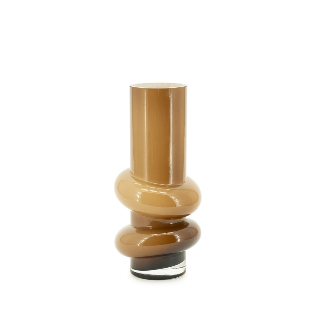 CURBLE SMALL MUSTARD  VASE 15X15X33CM