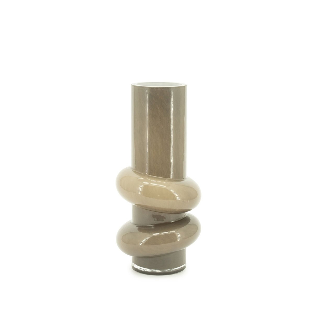 CURBLE SMALL TAUPE VASE 15X15X33CM
