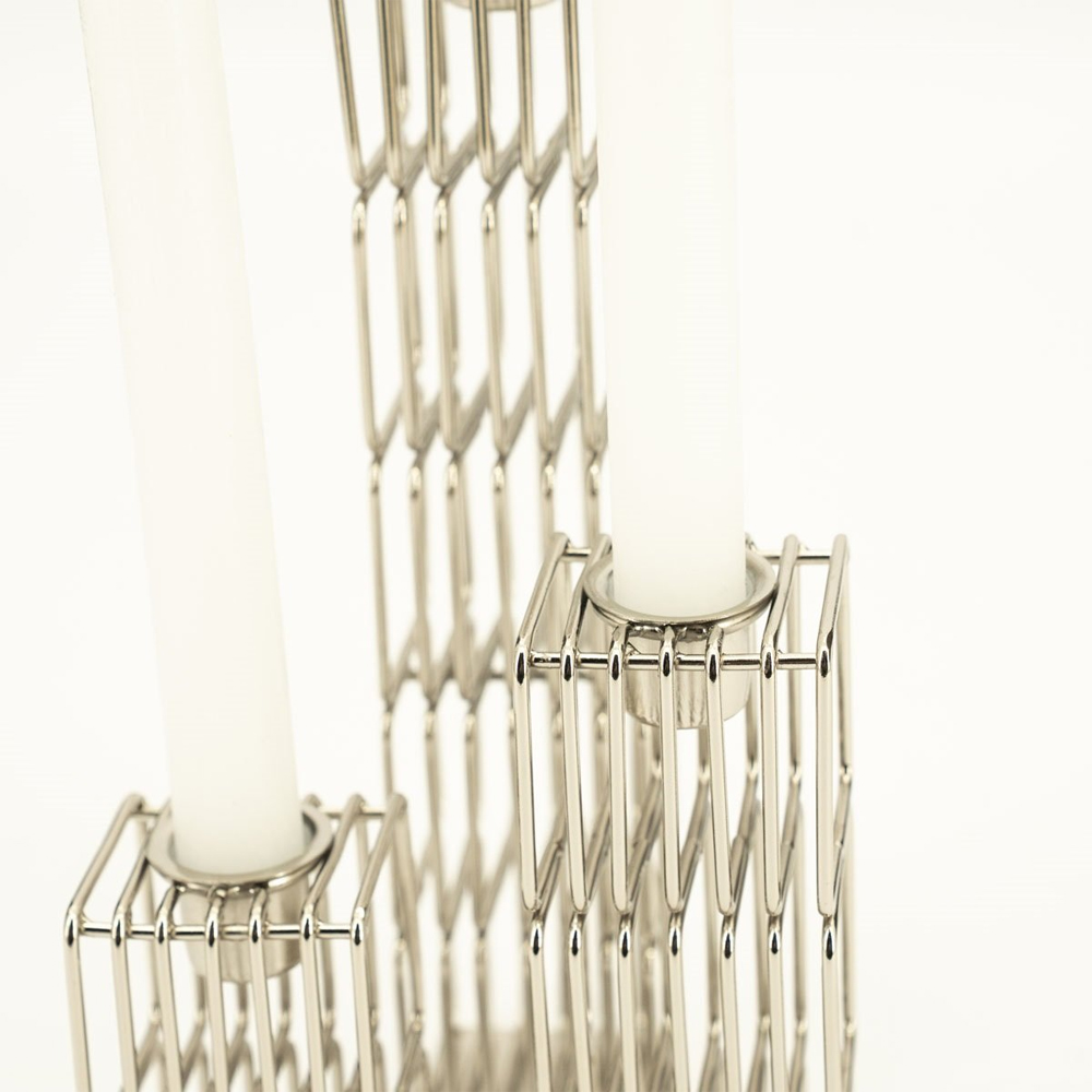 SET OF 3 CANDLE HOLD WIREWORKS 6,5X6X10/6,5X6X20/6,5X6X25CM - Image 6