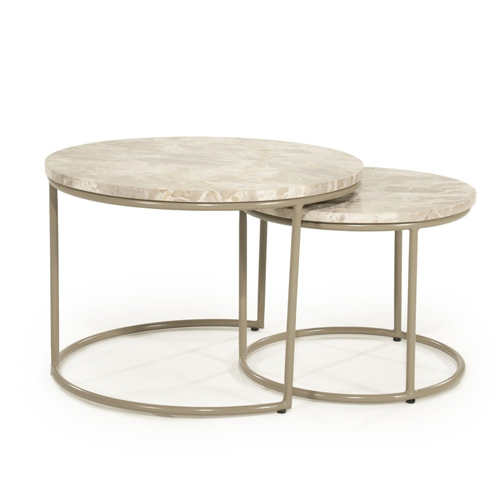 SET OF 2 COFFEE TABLE ALVAR 60X60X41CM/45X45X35CM - Image 2