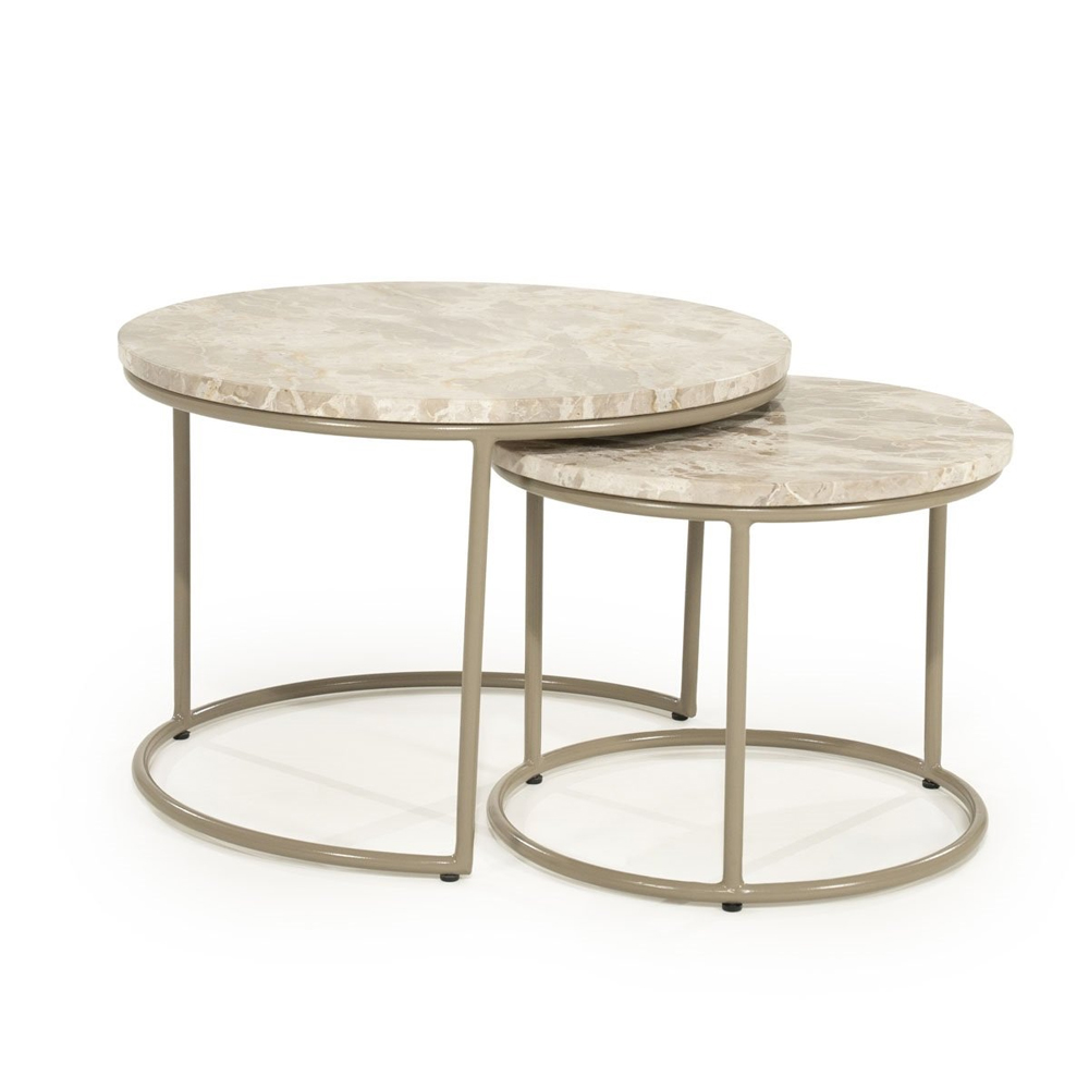 SET OF 2 COFFEE TABLE ALVAR 60X60X41CM/45X45X35CM
